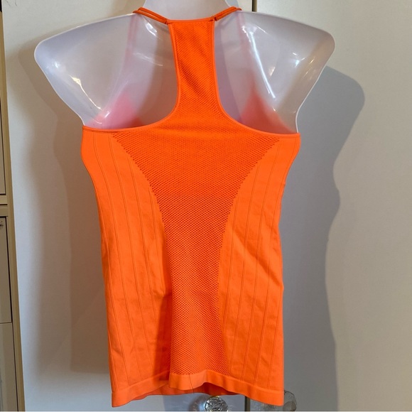 Bebe Sport Orange Mesh Activewear Tank Top M/L - Picture 5 of 16
